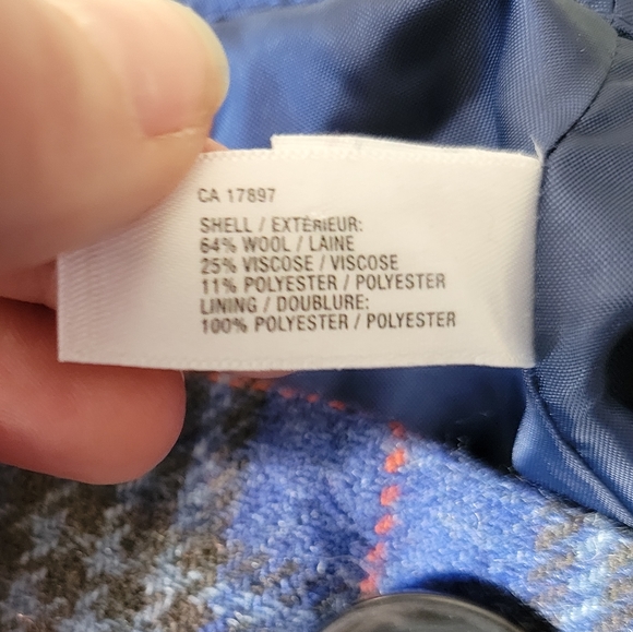 Plaid wool mini skirt, cute buttons - Picture 2 of 4